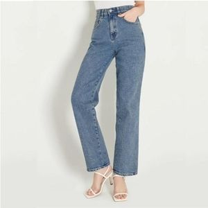 chuu -5kg jeans ada straight denim jeans
